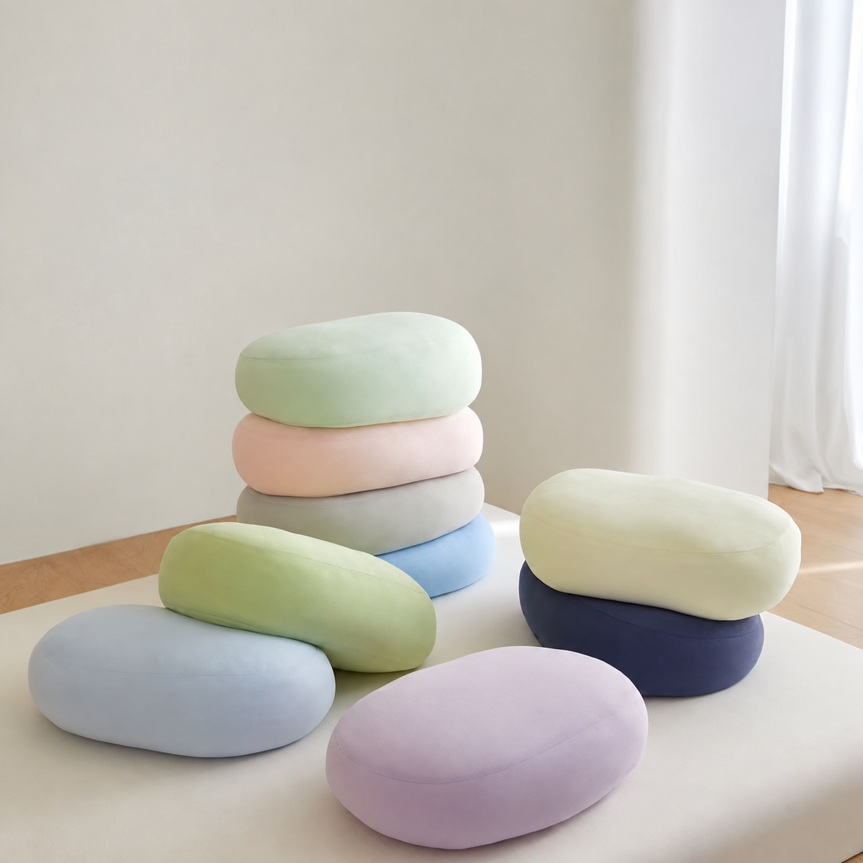 Soft support pillows in multiple colors